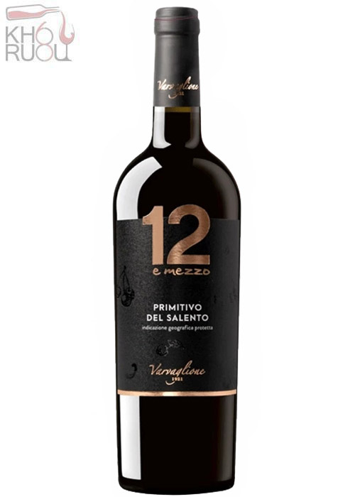Rượu vang Ý 12 E Mezzo ( Negroamaro - Primitivo ) Rượu vang Ý 12 E Mezzo Primitivo del Salento IGP