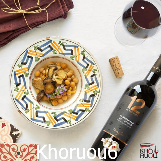 Rượu vang Ý 12 E Mezzo ( Negroamaro - Primitivo ) Rượu vang Ý 12 E