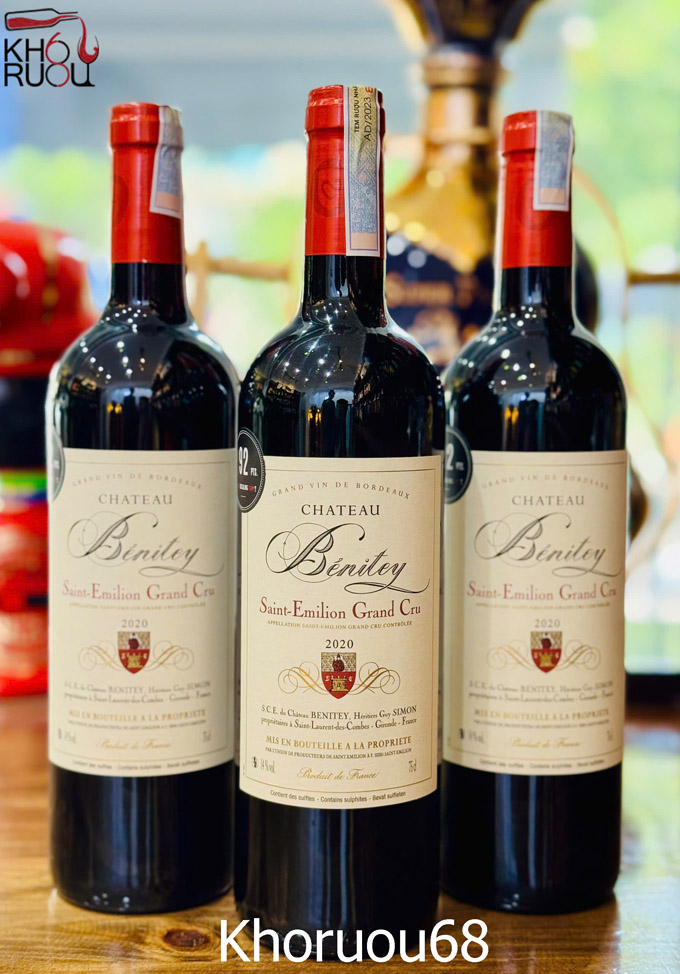 Rượu Vang Pháp Château Bénitey Saint-Émilion Grand Cru 2020