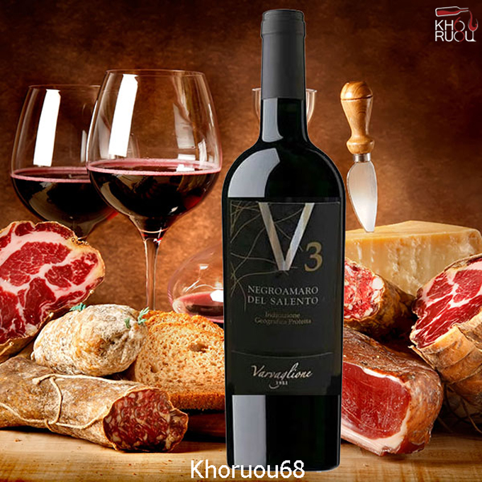 Rượu Vang Ý V3 Negroamaro Del Salento
