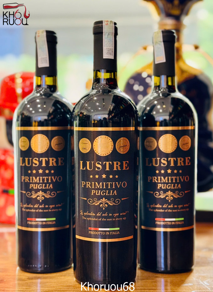 lustre. Rượu vang Ý Lustre Primitivo