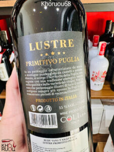 Rượu vang Ý Lustre Primitivo Rượu vang Ý Lustre Primitivo