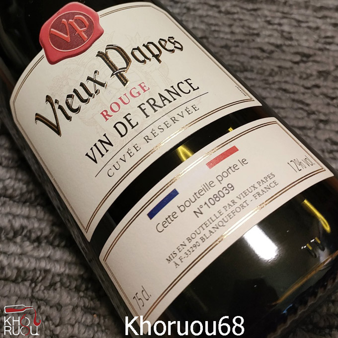 oplus_32 Rượu vang Pháp Vieux Papes Rouge