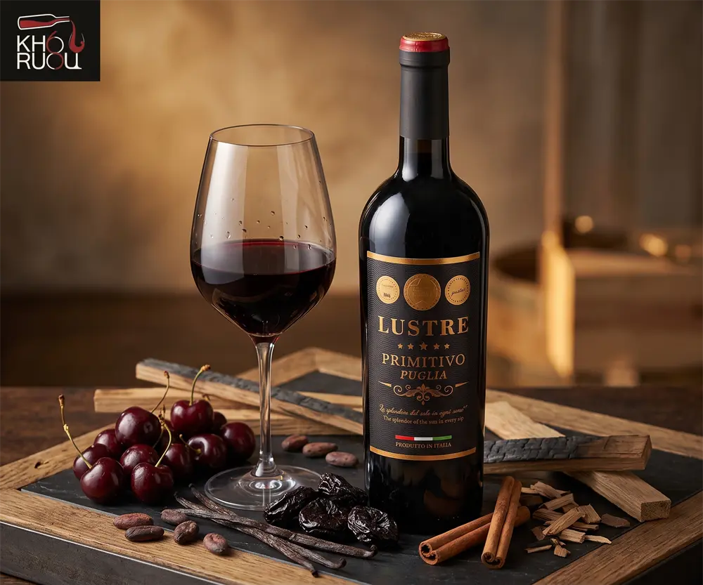 Hương vị Rượu vang Lustre Primitivo