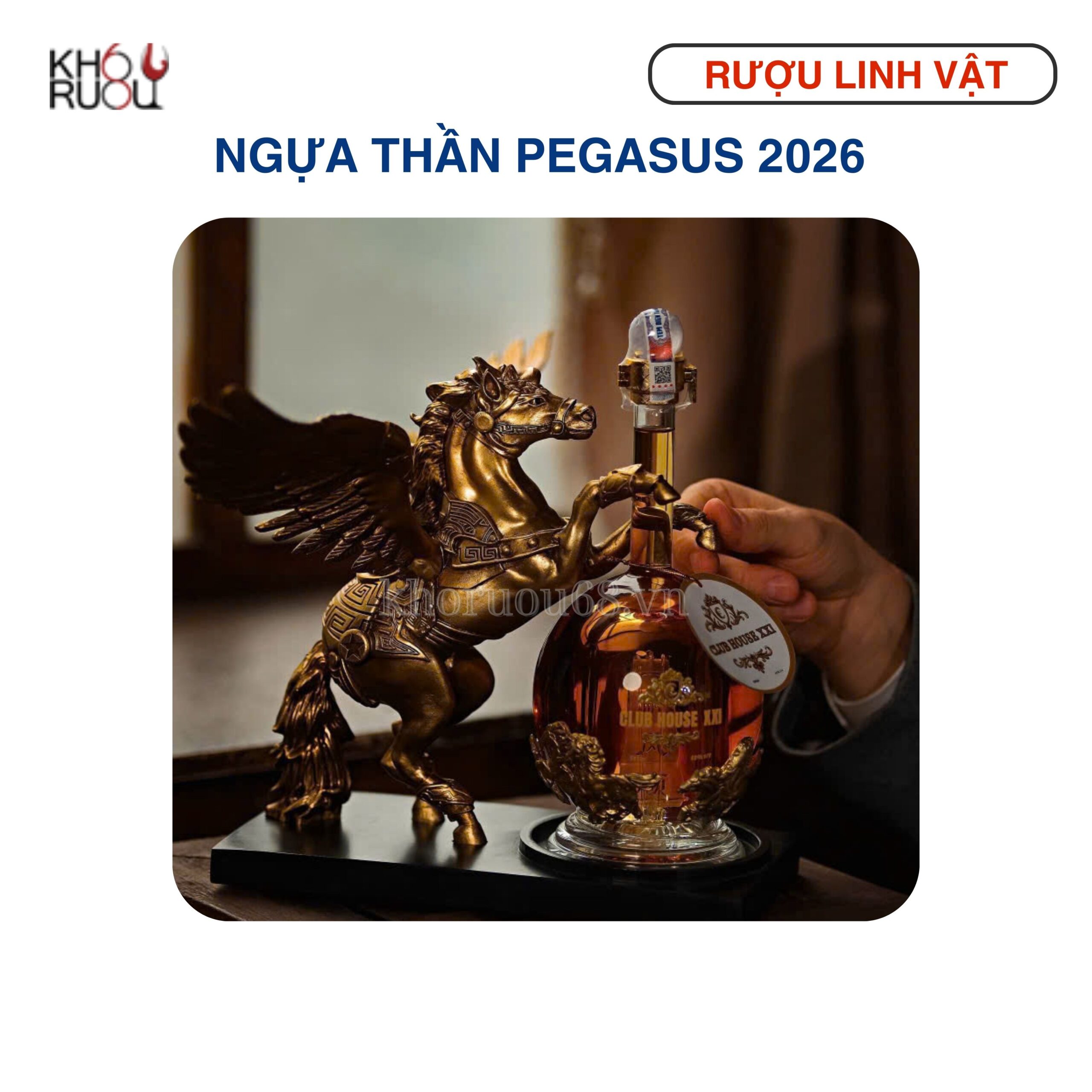 Rượu linh vật ngựa thần Pegasus 2026 –