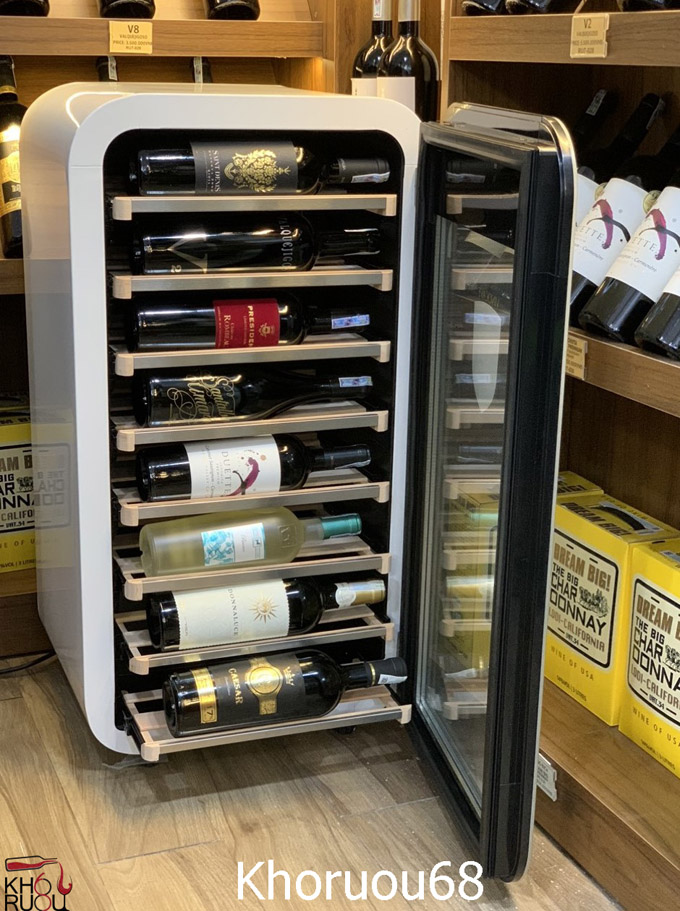 Tủ Ướp Rượu Vang VINOCAVE 22 Chai Màu Trắng