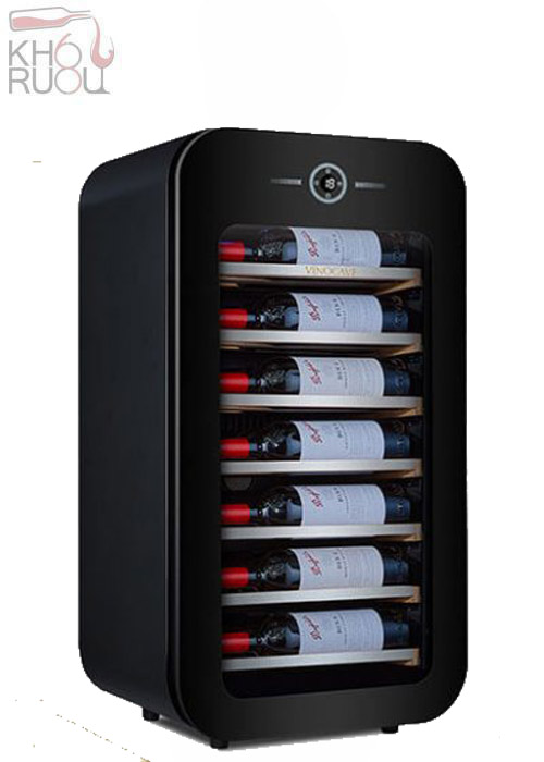 Tủ Ướp Rượu Vang VINOCAVE 22 Chai Màu Đen