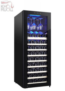 Tủ ướp rượu vang VINOCAVE 85 chai 200A giá gỗ Tủ ướp rượu vang VINOCAVE 85 chai 200A giá gỗ