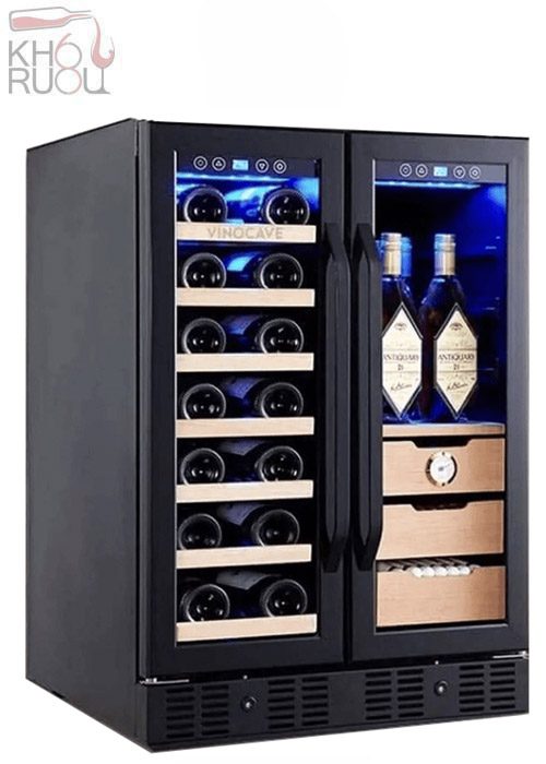 Tủ ướp Rượu Vang Kết Hợp Bảo Quản Xì Gà VINOCAVE 120L