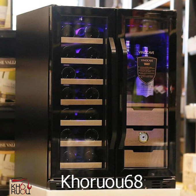 Tủ ướp Rượu Vang Kết Hợp Bảo Quản Xì Gà VINOCAVE 120L