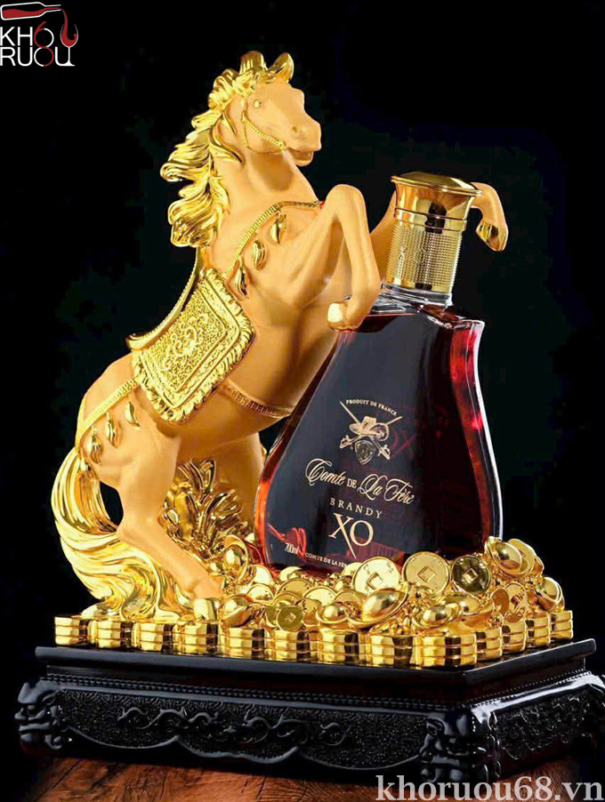 Rượu Ngựa Vàng Comte De La Feres Brandy XO