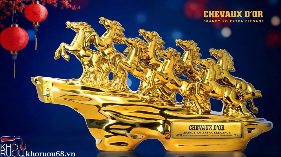 BÍNH NGỌ CHEVAUX D’OR XO EXTRA ELEGANCE Rượu linh vật ngựa Bính Ngọ Chevaux D’or XO Extra Elegance