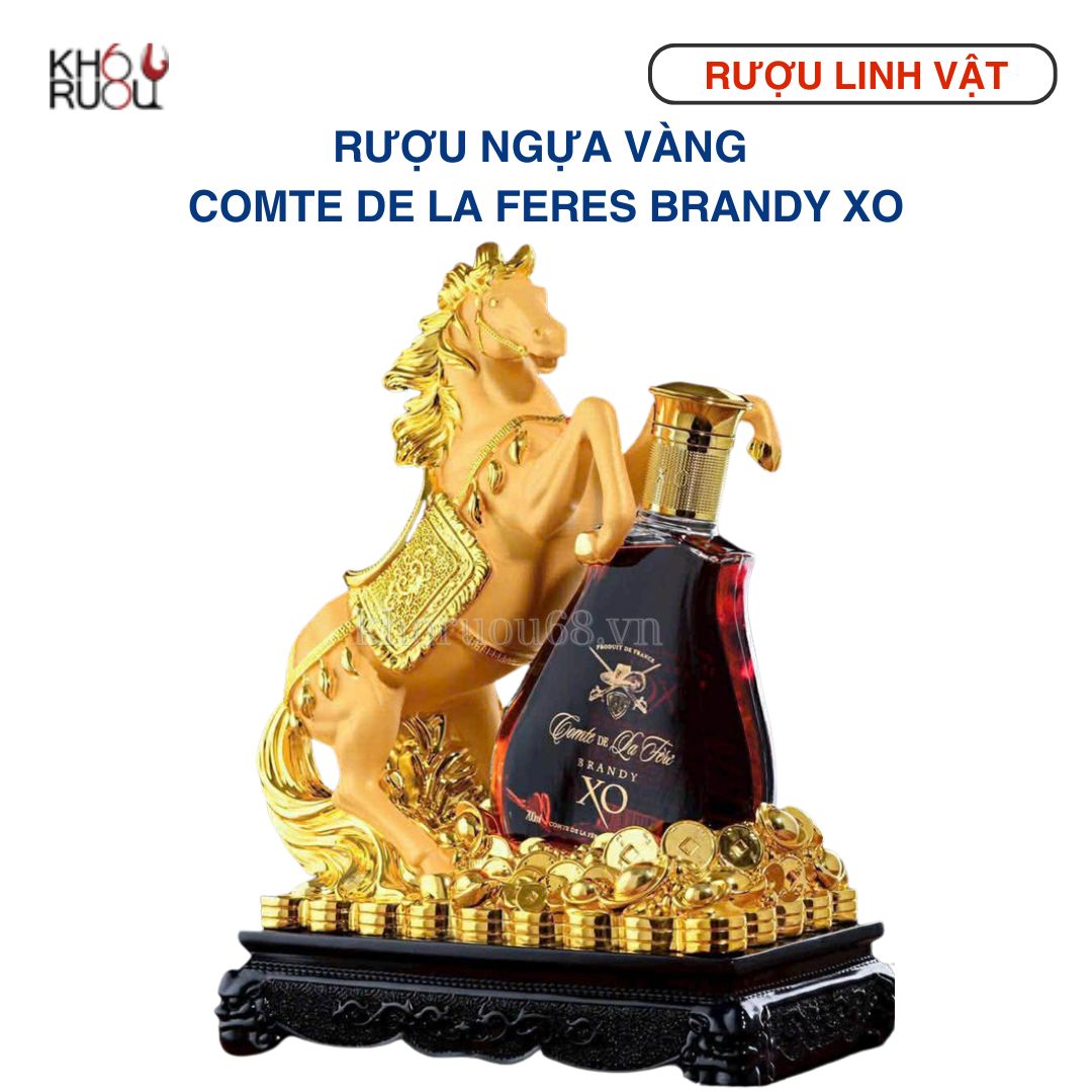 Rượu Ngựa Vàng Comte De La Feres Brandy XO
