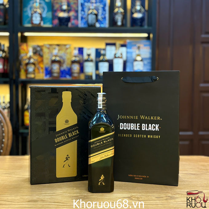 Rượu Whisky Johnnie Walker Double Black Hộp Quà