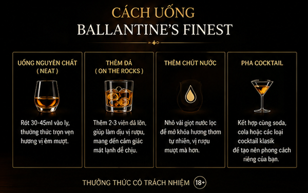 Cách uống Ballantine’s Finest