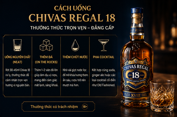 Cách uống Chivas Regal 18