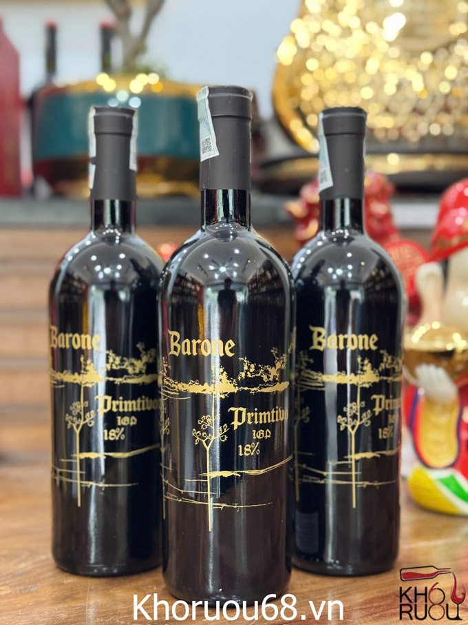Rượu vang Ý Barone Primitivo Puglia 2024. Rượu vang Ý Barone Primitivo Puglia 2024