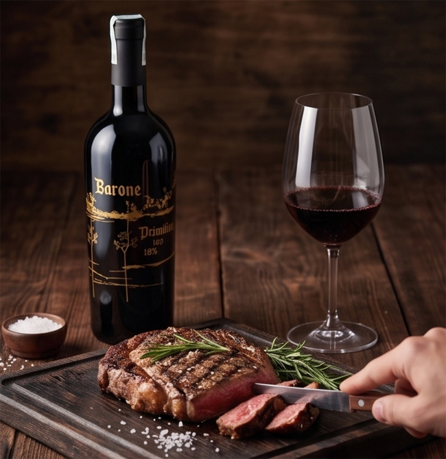 Barone Primitivo kết hợp món ăn