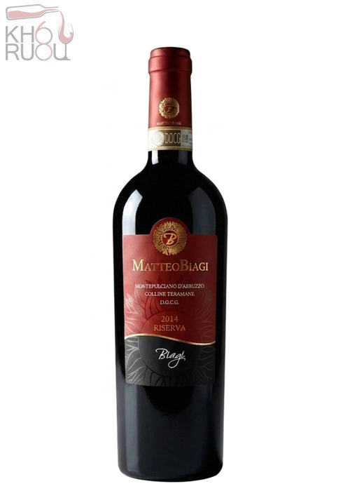 Rượu Vang Ý Matteo Biagi Colline Teramane DOCG Riserva 15%