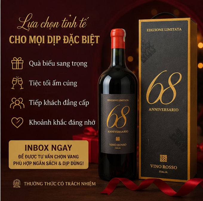 Rượu vang Ý 68 Anniversario 6L sang trọng