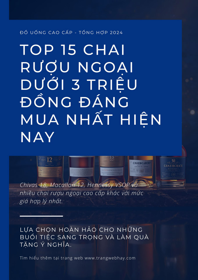 TOP 15 CHAI RƯỢU NGOẠI DƯỚI 3 TRIỆU ĐỒNG ĐÁNG MUA NHẤT HIỆN NAY TOP 15 CHAI RƯỢU NGOẠI DƯỚI 3 TRIỆU ĐỒNG ĐÁNG MUA NHẤT HIỆN NAY