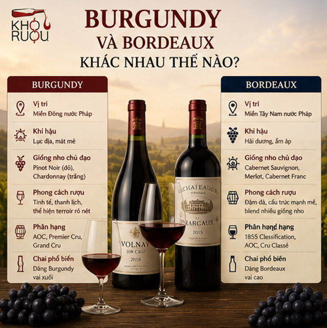 Burgundy Và Bordeaux 