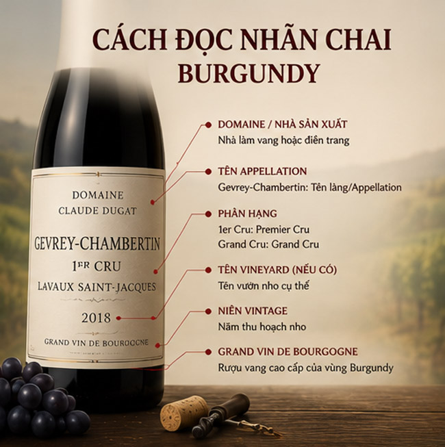 Cách Đọc Nhãn Chai Burgundy