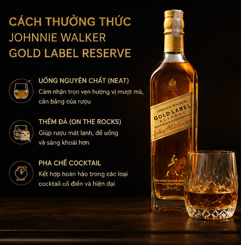 Cách Thưởng Thức Rượu Johnnie Walker Gold Label Reserve