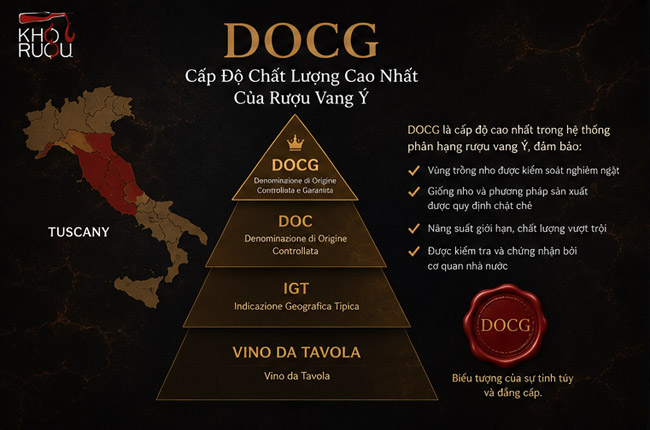 Phân hạng DOCG Tuscany
