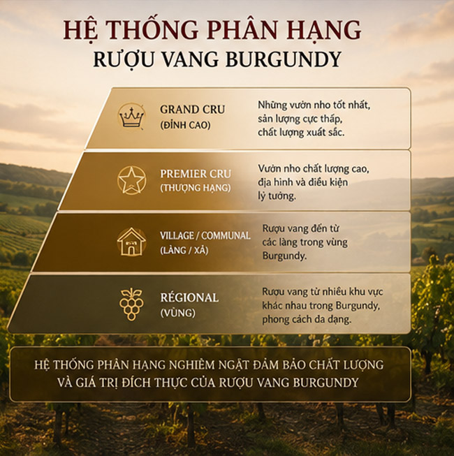 Hệ Thống Phân Hạng Rượu Vang Burgundy