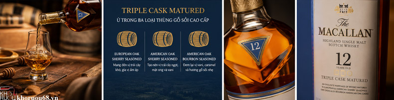 Rượu Macallan 12 Triple Cask Chính Hãng