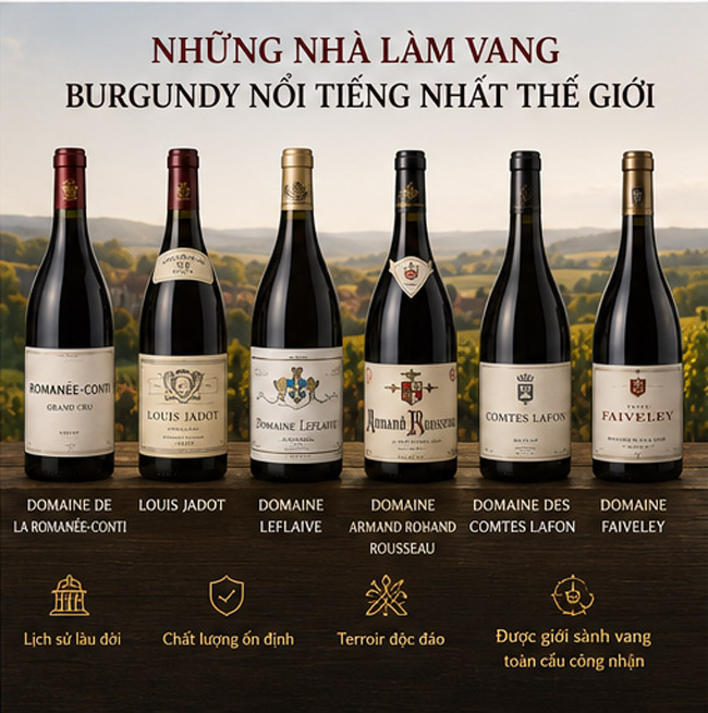 Những Nhà Làm Vang Burgundy Nổi Tiếng Nhất Thế Giới