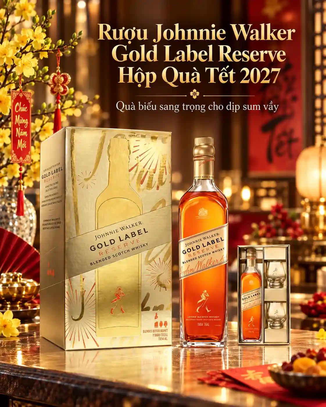 Rượu Johnnie Walker Gold Label Reserve Hộp Quà