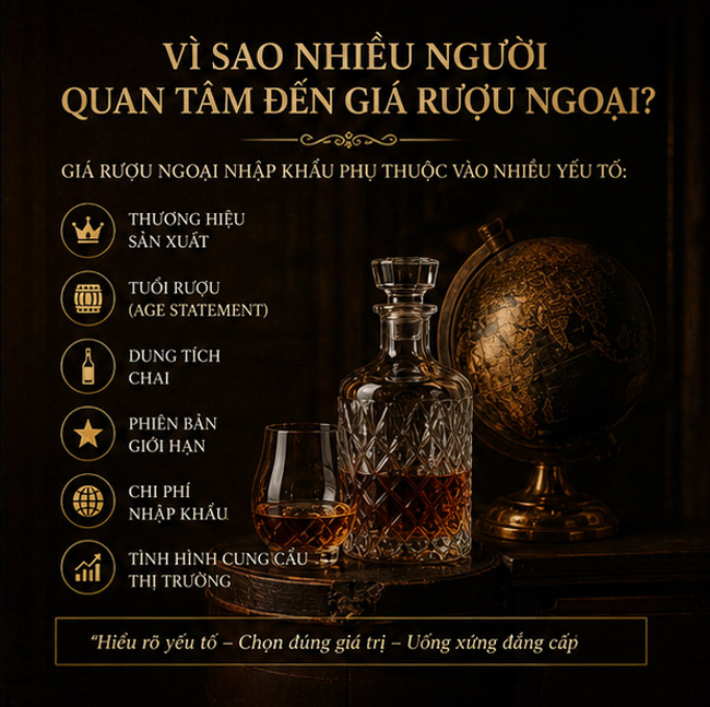 Giá Rượu Ngoại Chính Hãng