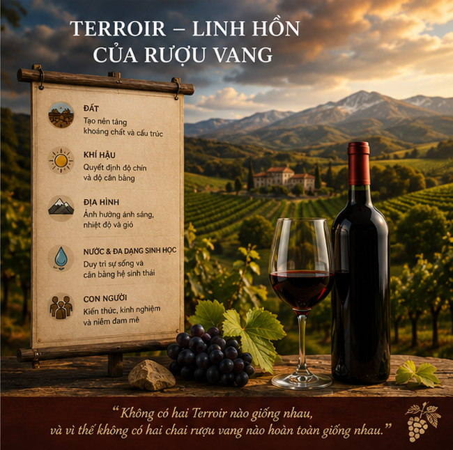 Terroir Là Gì? Vì Sao Cùng Một Giống Nho Nhưng Rượu Vang Lại Khác Nhau? Terroir linh hồn của rượu vang
