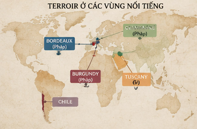 Terroir Là Gì? Vì Sao Cùng Một Giống Nho Nhưng Rượu Vang Lại Khác Nhau? Terroir ở các vùng vang nổi tiếng