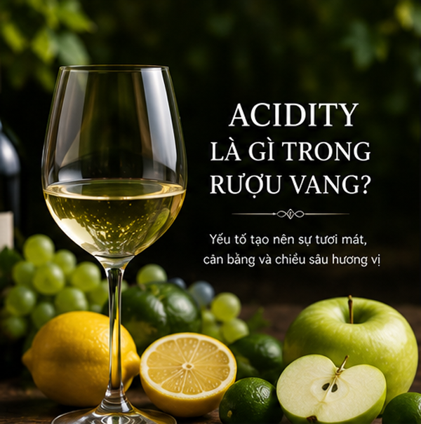 Acidity Là Gì Trong Rượu Vang? Hiểu Đúng Về Độ Chua Và Sự Tươi Mát Của Vang