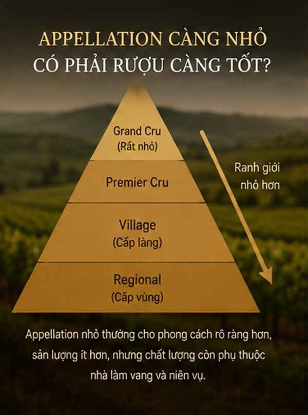 Appellation Là Gì? Hiểu Đúng Về Vùng Xuất Xứ Trên Nhãn Rượu Vang Appellation càng nhỏ có phải rượu càng tốt