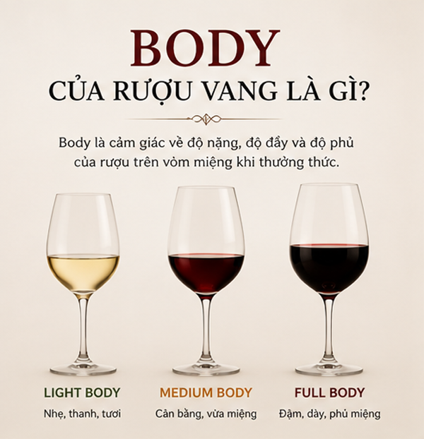Body Của Rượu Vang Là Gì? Cách Phân Biệt Light, Medium Và Full Body Body Của Rượu Vang Là Gì? Cách Phân Biệt Light, Medium Và Full Body