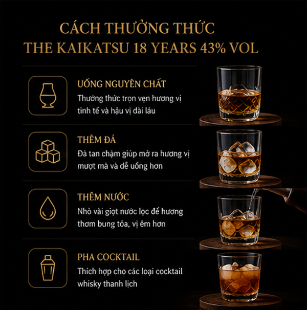 Cách thưởng thức Kaikatsu 18 Years 43%