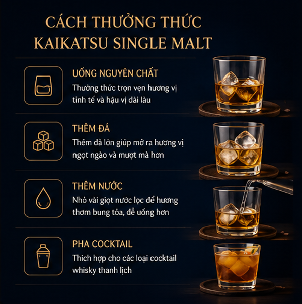 Cách thưởng thức Kaikatsu Single Malt