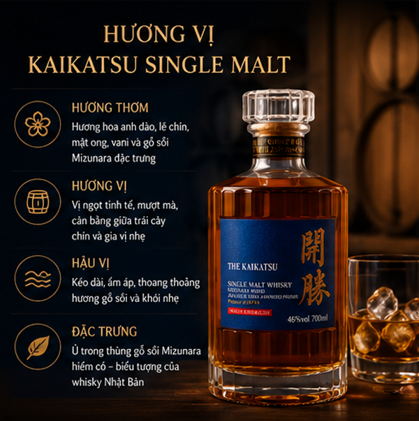 Hương vị rượu Kaikatsu Single Malt