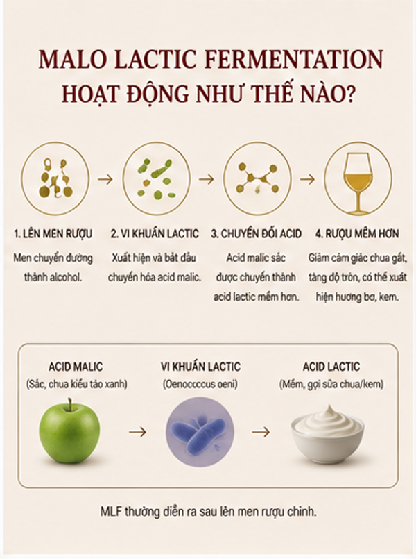 Malolactic Fermentation Là Gì? Vì Sao Rượu Vang Có Hương Bơ Và Cảm Giác Mềm Hơn? Hoạt động của Malolactic Fermentation