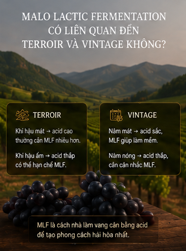 Malolactic Fermentation Là Gì? Vì Sao Rượu Vang Có Hương Bơ Và Cảm Giác Mềm Hơn? Malolactic Fermentation có liên quan đến Terroir và Vintage không
