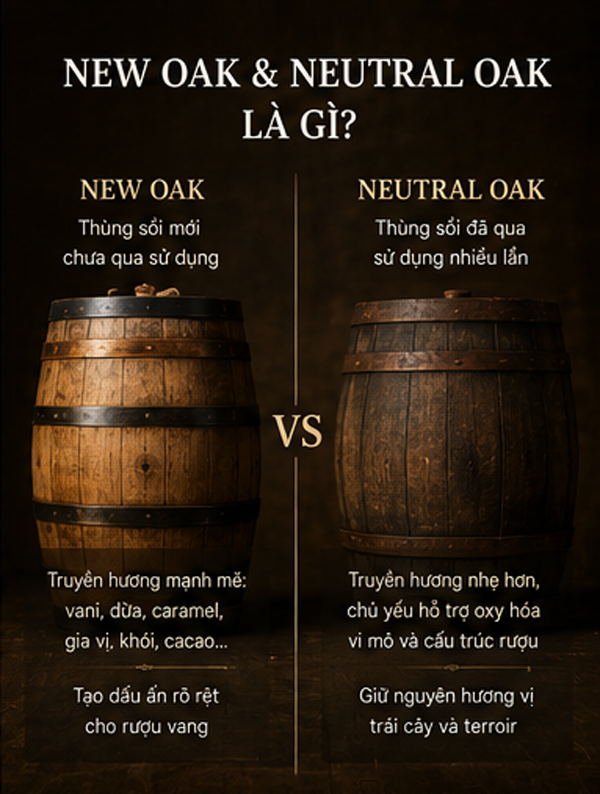 Oak Aging Là Gì? Ủ Gỗ Sồi Ảnh Hưởng Đến Hương Vị Rượu Vang Như Thế Nào? New Oak Và Neutral Oak