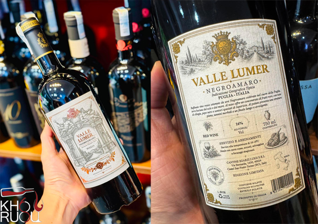 Thiết kế chai Valle Lumer