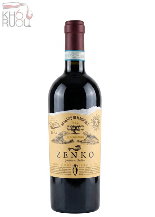 Rượu vang Ý Zenko Primitivo di Manduria DOP 15% Rượu vang Ý Zenko Primitivo di Manduria DOP 15%