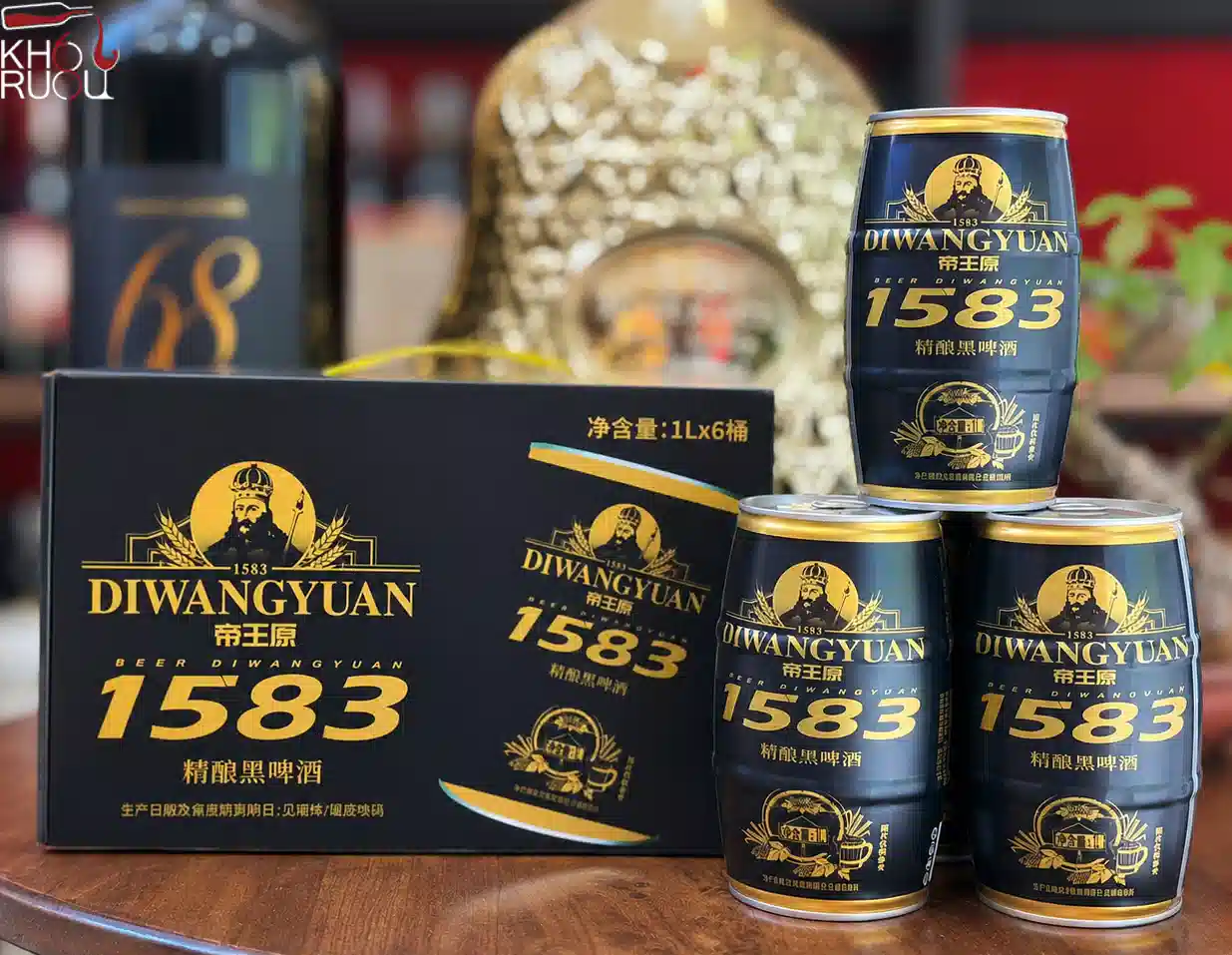 Bia Diwangyuan 1583 Đen 1L