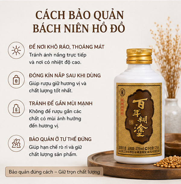 Cách bảo quản Bách Niên Hồ Đồ
