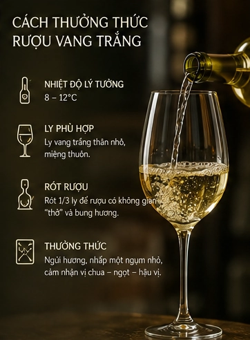 Cách thưởng thức rượu vang trắng